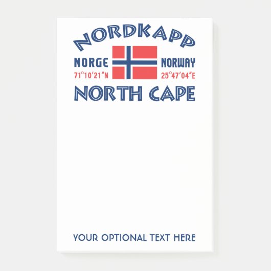NORDKAPPノルウェーPost-Itメモ ポストイット (正面)