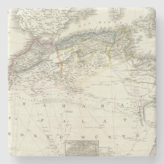 Nordwestアフリカ-北西アフリカ ストーンコースター (正面)