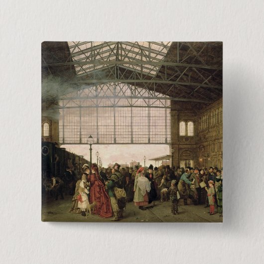 Nordwest Bahnhof、ウィーン1875年 缶バッジ (正面)