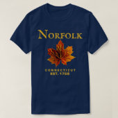Norfolk CT Connecticut Autumn Tシャツ (デザイン正面)