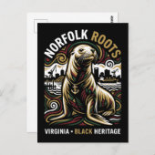 Norfolk Roots Sea Lion African American Maritime  ポストカード (正面/裏面)