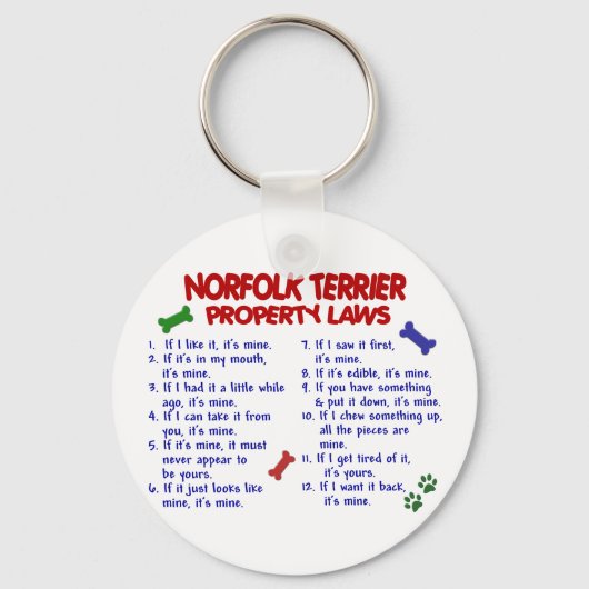 NORFOLK TERRIERプロパティの法律2 キーホルダー (正面)