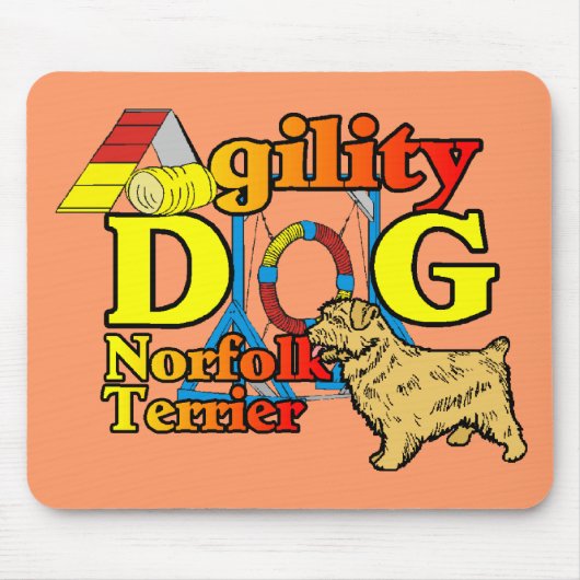 Norfolk_Terrier_機敏性 マウスパッド (正面)