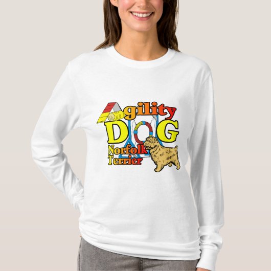 Norfolk_Terrier_機敏性 Tシャツ (正面)