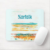 Norfolk, Uk,ビーチ&ボートin Pencil art Mouse pad マウスパッド (マウス)