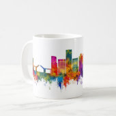 Norfolk Virginia Skyline コーヒーマグカップ (正面左)
