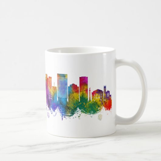 Norfolk Virginia Skyline コーヒーマグカップ (右)
