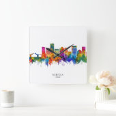 Norfolk Virginia Skyline スクエア壁時計 (ホーム)