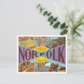 Norfolk, Virginia Vintage Travel ポストカード (スタンド正面)