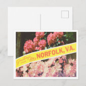 Norfolk, Virginia Vintage Travel ポストカード (正面/裏面)