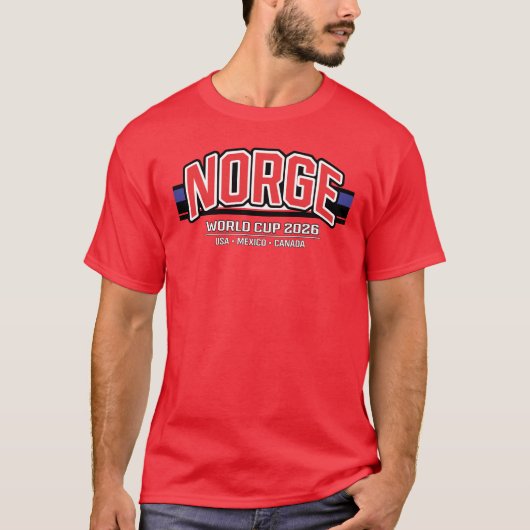 Norge 2026 Football Fan Tee Tシャツ (正面)