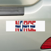 Norge flag バンパーステッカー (車上)