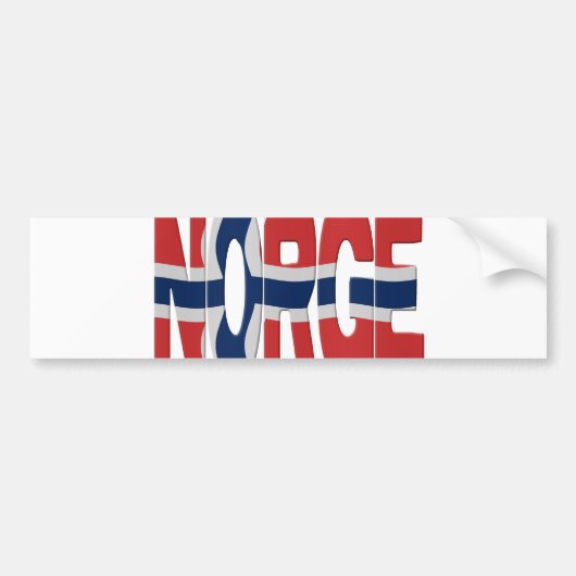 Norge flag バンパーステッカー (正面)
