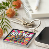 Norge Gol Stave Church Oslo Pop Art Keychain キーホルダー (正面右)