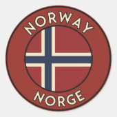 Norge Norway ラウンドシール (正面)