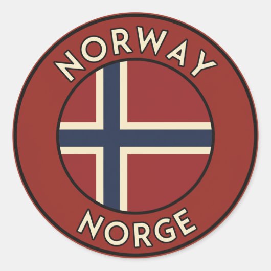 Norge Norway ラウンドシール (正面)