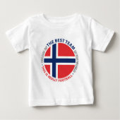 Norge Norway Art Shield ベビーTシャツ (正面)