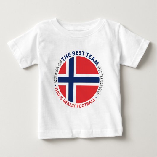 Norge Norway Art Shield ベビーTシャツ (正面)