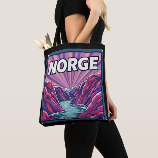 Norge Norwegian Geirangerfjord Fjords Tote Bag トートバッグ (クローズアップ)