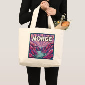 Norge Norwegian Geirangerfjords Fjords Tote Bag ラージトートバッグ (正面(商品))