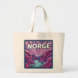 Norge Norwegian Geirangerfjords Fjords Tote Bag ラージトートバッグ