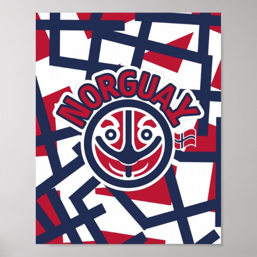 NORGUAY NORCOOLアイコンNORUEGA BY MASANSER PIXELAT ポスター (正面)