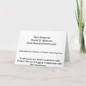 Noriのイルカ カード (裏面)