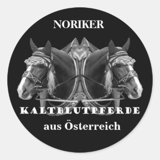NORIKER Kaltblutpferde aus Österreich ラウンドシール