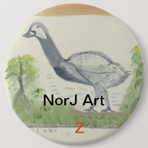 NorJの芸術によるボタンのデザインのベビーのエミュー 缶バッジ
