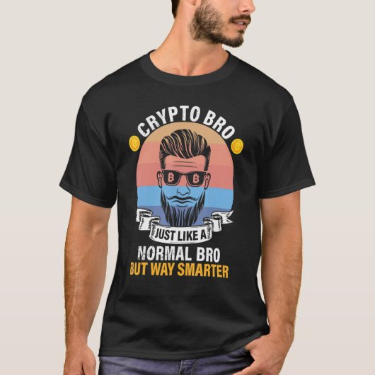 Normaと同様のCrypto Bro Bitcoin BTC定義 Tシャツ (正面)