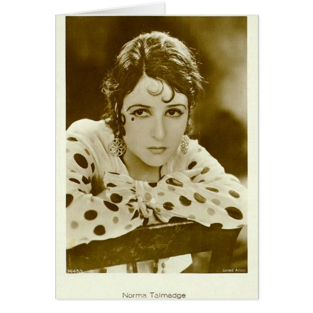 Norma Talmadgeのヴィンテージのポートレートカード (正面)