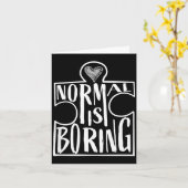 Normal is boring cute puzzle heart autism awarenes カード (黄色い花)