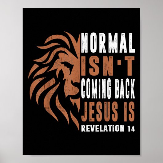 Normal Isnt Coming Back Jesus Is Dad Men Religious ポスター (正面)