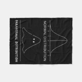 Normal Paranormal Distribution Funny Math Ghost Ha フリースブランケット (正面(横))