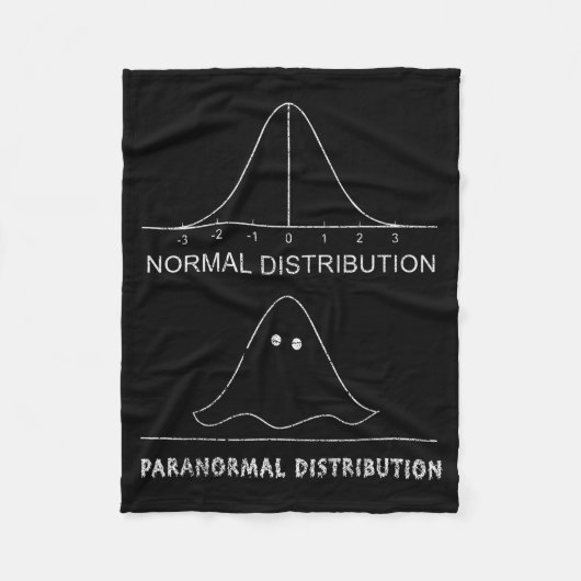Normal Paranormal Distribution Funny Math Ghost Ha フリースブランケット (正面)