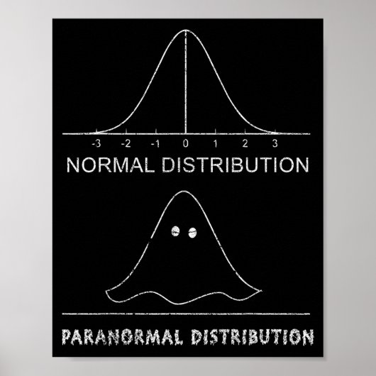 Normal Paranormal Distribution Funny Math Ghost Ha ポスター (正面)