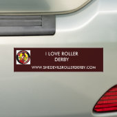 normal_shedevilslogo、WWW.SHEDEVILSROLLERDERBY…. バンパーステッカー (車上)