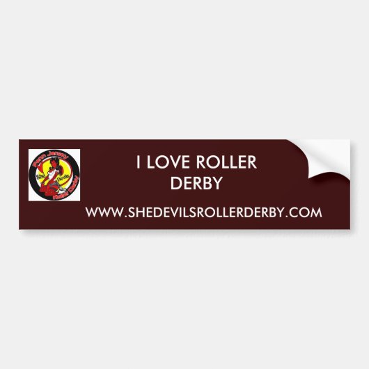 normal_shedevilslogo、WWW.SHEDEVILSROLLERDERBY…. バンパーステッカー (正面)