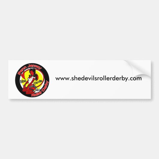 normal_shedevilslogo、www.shedevilsrollerderby.com バンパーステッカー (正面)