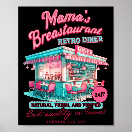 Normalize Breastfeeding Mom Breastfeed Mama's Brea ポスター (正面)