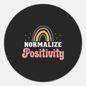 Normalize Sitivity Rainbow Funny Saying Motivation ラウンドシール (正面)