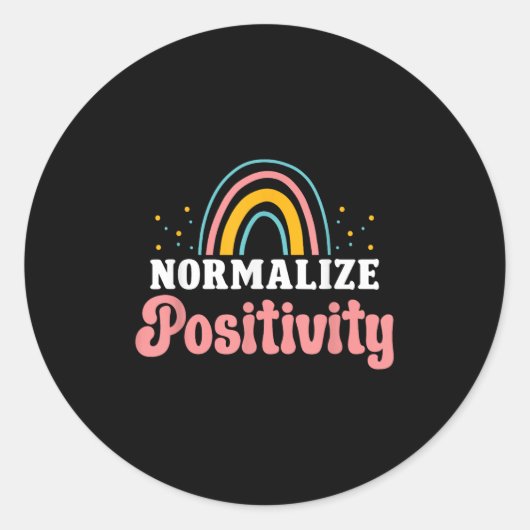 Normalize Sitivity Rainbow Funny Saying Motivation ラウンドシール (正面)