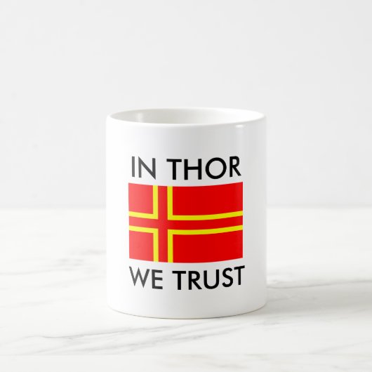 norman flag saint olaf, In Thor We Trust コーヒーマグカップ (中央)
