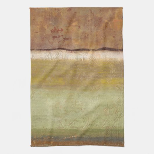 Norman Wyattモダンによるアース絵画トーンでのS キッチンタオル (縦)