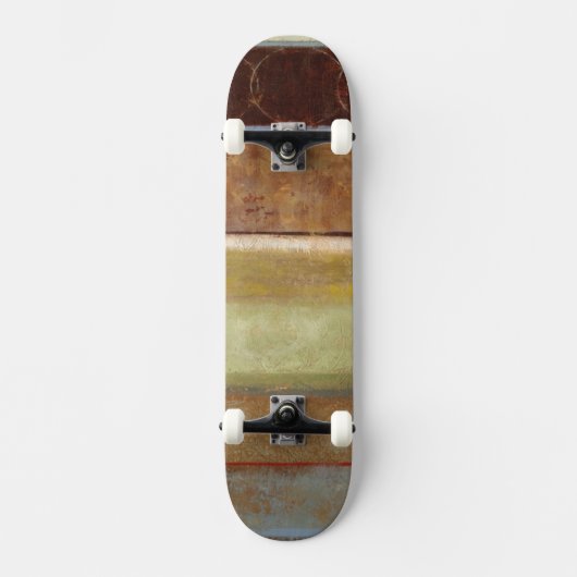Norman Wyattモダンによるアース絵画トーンでのS スケートボード (正面)