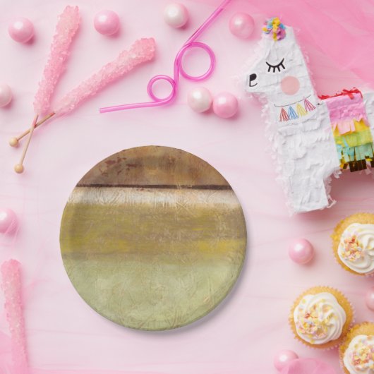 Norman Wyattモダンによるアース絵画トーンでのS ペーパープレート (パーティー)