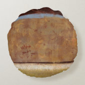 Norman Wyattモダンによるアース絵画トーンでのS ラウンドクッション (裏面)