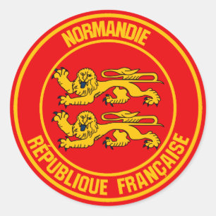 Normandieの円形の紋章 ラウンドシール
