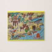 Normandieの古い地図 ジグソーパズル (横)