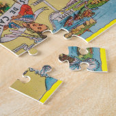 Normandieの古い地図 ジグソーパズル (側面)